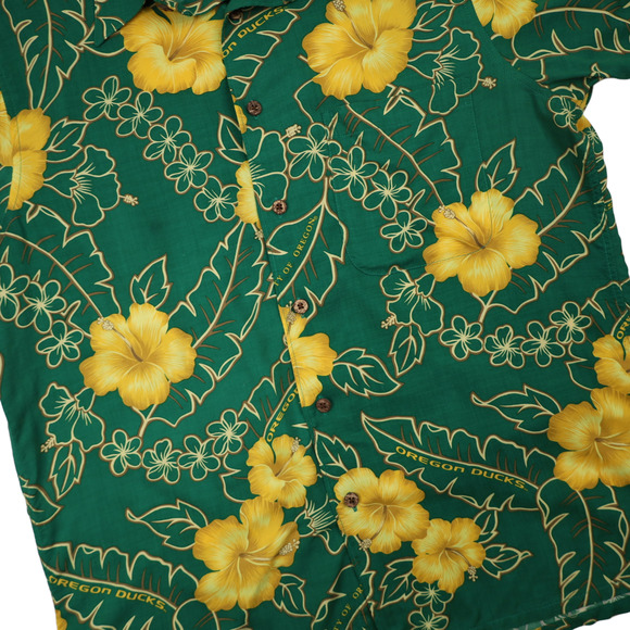 Vintage Reyn Spooner University of Oregon Hawaiian Shirt - Picture 3 of 7